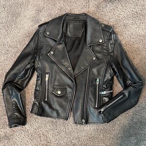Blank NYC Black Leather Moto Jacket